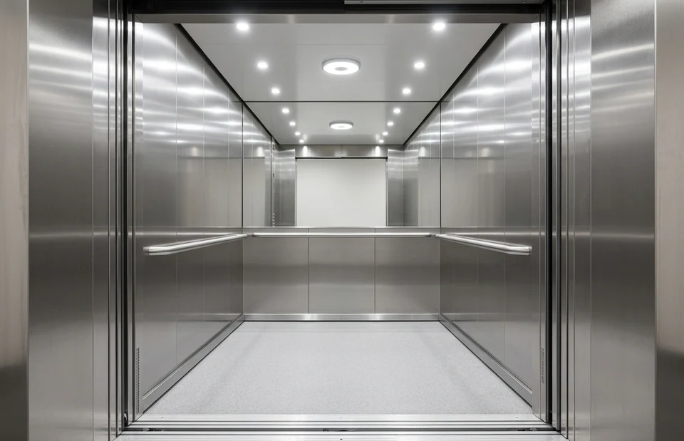 Interior de cabina renovada com painéis em inox